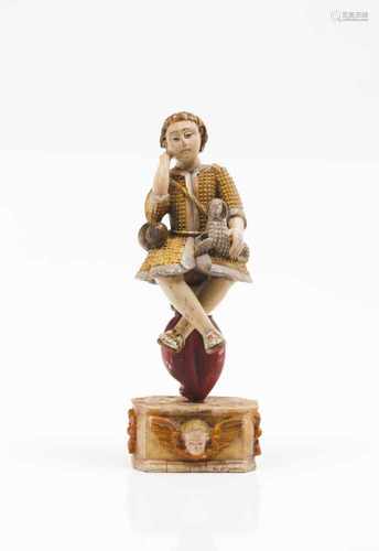 The Child Jesus Good ShepherdIndo-Portuguese ivory sculptureDepicting a sleeping Child Jesu