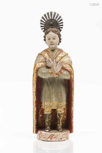 The Child JesusCarved, polychrome and gilt woodPortugal, 18th century(minor losses and