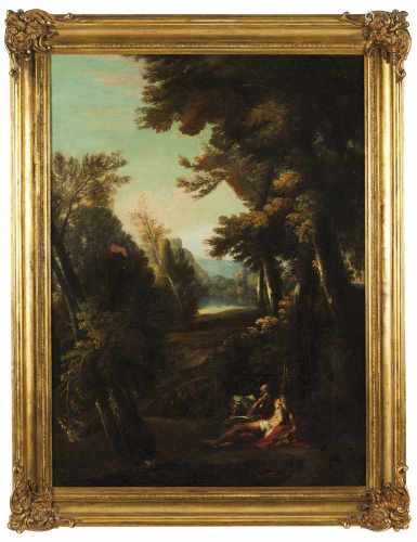 French School, 19th centurySaint Jerome praying in the desertOil on canvasLabel for Gal