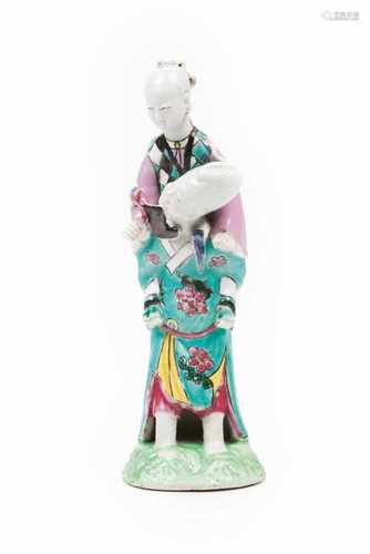 A couple of Oriental figuresChinese porcelainDepicting Oriental figures piggybackingPol