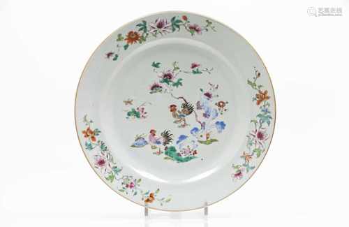 A plateChinese export porcelainPolychrome 