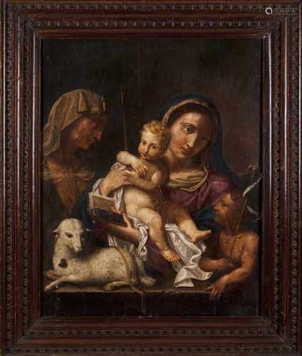 Italian school, 16th centuryThe Virgin and Child, Saint Anne, John The Baptist and the Agnus De