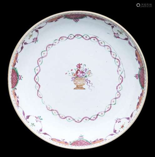 A QING DYNASTY FAMILLE ROSE DISH late 18th century…