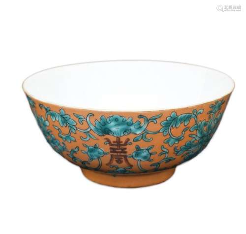 A QING DYNASTY POLYCHROME BOWL late 19th – early 2…
