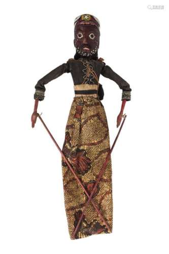 AN INDONESIAN WAYANG GOLEK THEATRE PUPPET early 20…