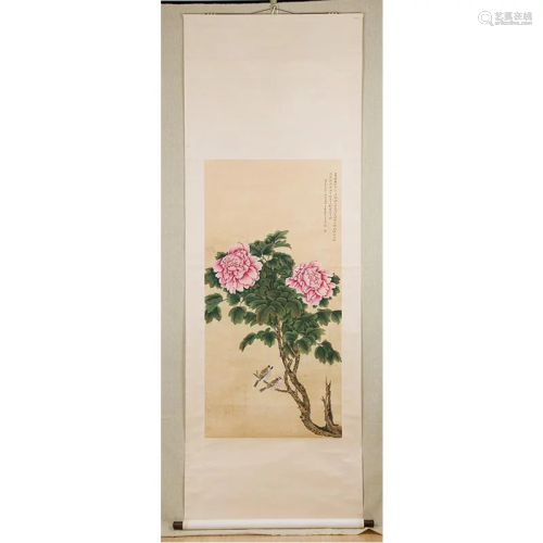 A CHINESE FLOWER PAINTING, YU FEI'AN AN…