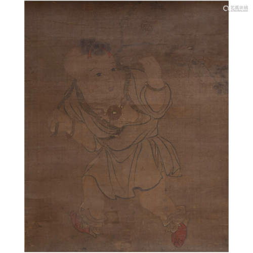 A CHINESE FIGURE PAINTING
