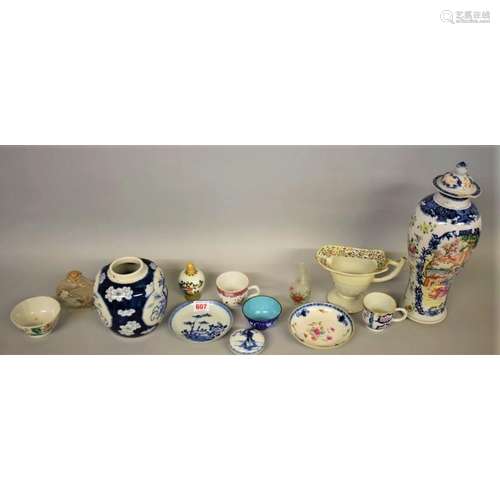 A mixed group of Chinese porcelain and works of art,