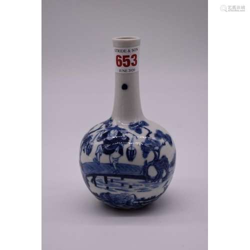 WITHDRAWN FROM SALE: A Chinese blue and white bottle vase,