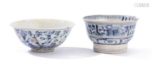 Deux bols en porcelaine de Chine 