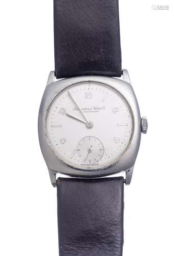 International Watch Co, montre-bracelet de dame en acier chromé, petite aiguille des [...]