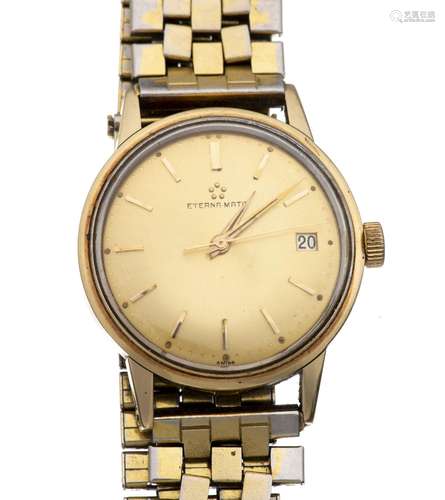 ETERNA MATIC, n° 4733143, calibre 1424UD, vers 1950 montre-bracelet en or 14K [...]