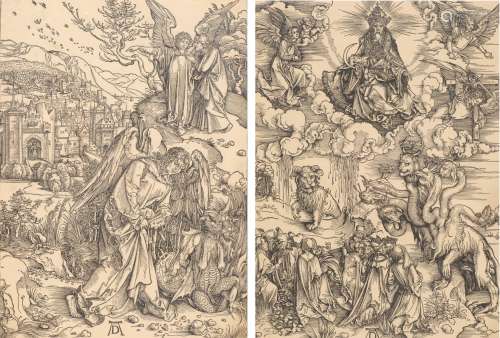 Albrecht Dürer (1471-1528), deux tirages tardifs sur papier brun : - 