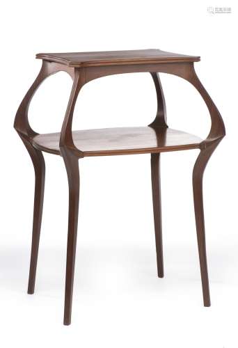 Table à thé Art nouveau en acajou H. 75x42x52 cm - - Art nouveau - Art déco - Art [...]