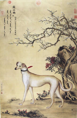 A CHINESE PAINTING SIGNED LANG SHINING