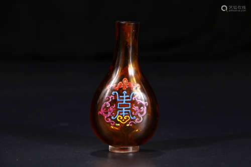A Chinese Enamel Glass Vase