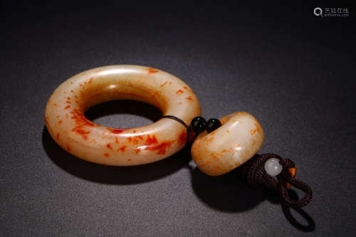 A Chinese Carved Hetian Jade Pendant