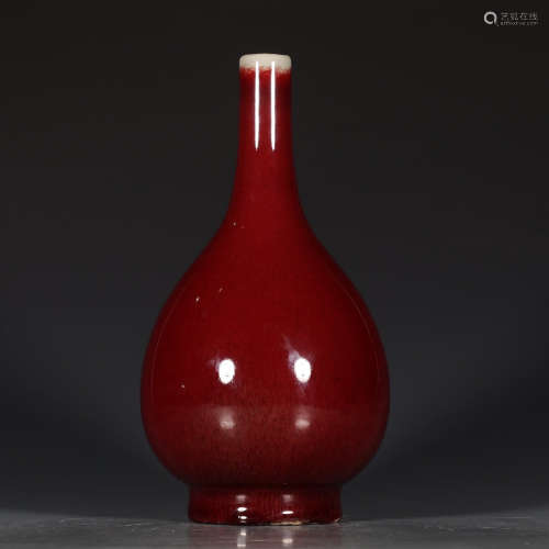 A Chinese Red Glazed Porcelain Vase