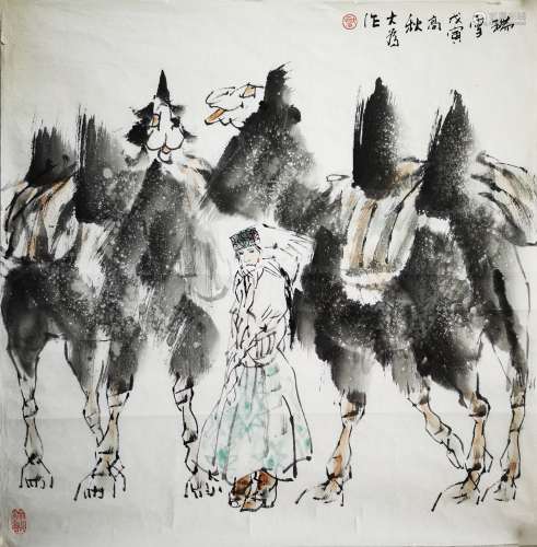 A CHINESE PAINTING SIGNED LIU DAWEI