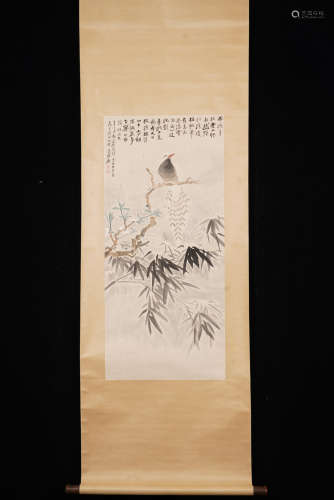 A Chinese Flower&bird  Painting, Zhang Daqian Mark