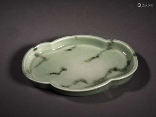 A Chinese Stone Grain Porcelain Plate