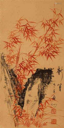 A CHINESE PAINTING SIGNED QI GONG