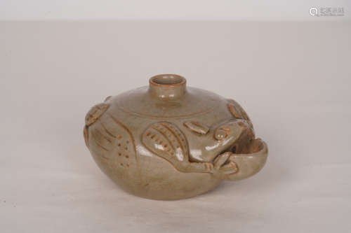 A Chinese Floral Celadon Water Dropper