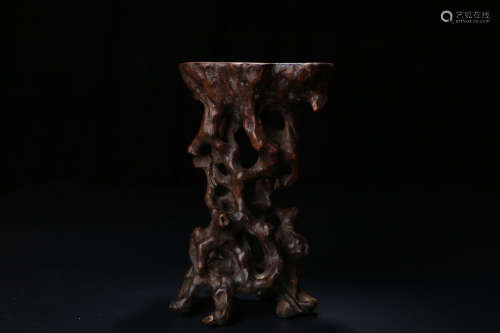 A Chinese Eaglewood Pedestal