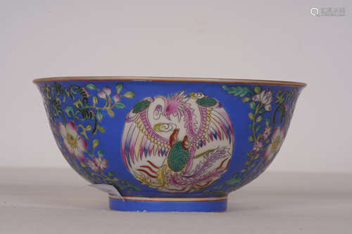 A Chinese Famille Rose Floral Porcelain Bowl