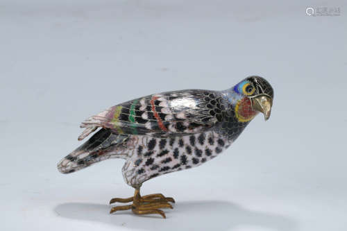 A Chinese Cloisonne Bird Ornament