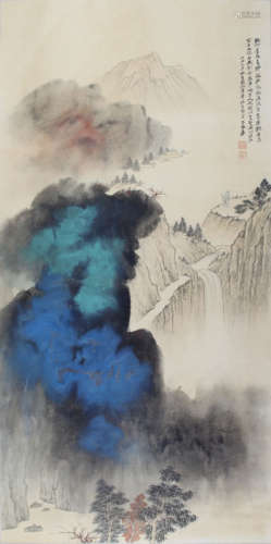 A CHINESE PAINTING SIGNED ZHANG DAQIAN