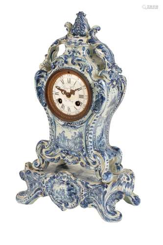 DUTCH DELFT CLOCK, EARLY 20TH CENTURY