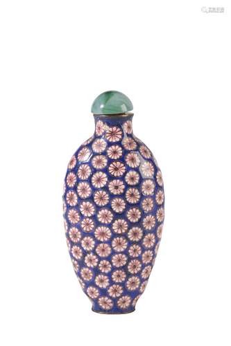 CANTON ENAMEL SNUFF BOTTLE, QING DYNASTY, 18TH / 19TH CENTURY