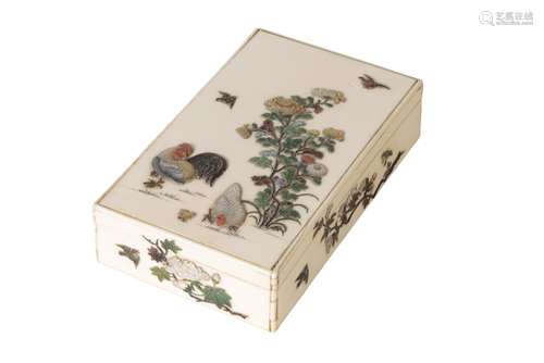 JAPANESE IVORY AND SHIBAYAMA BOX, MEIJI PERIOD