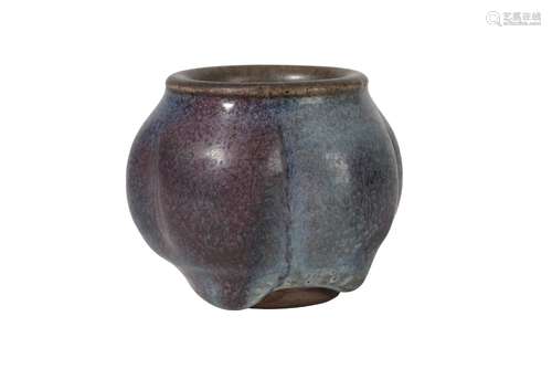 SMALL PURPLE-SPLASH JUN BOWL, NORTHERN SONG STYLE