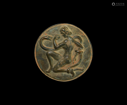 Roman Style Roundel with Eve and Snake