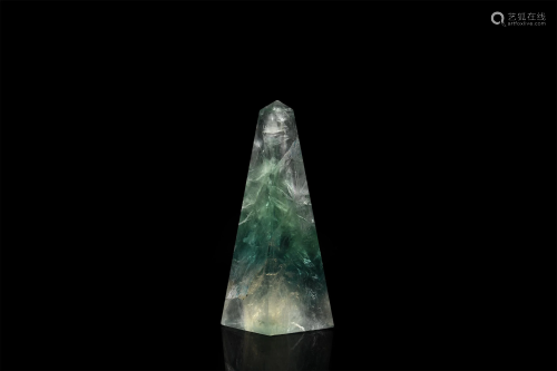 Cut and Polished Fluorite Mineral Obelisk