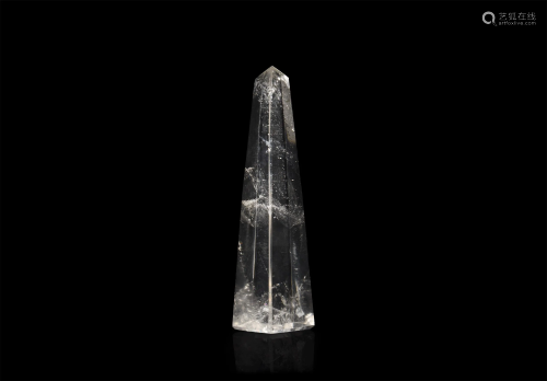Large Rock Crystal Obelisk Mineral Display S…