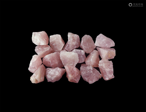 17 Rose Quartz Mineral Specimens