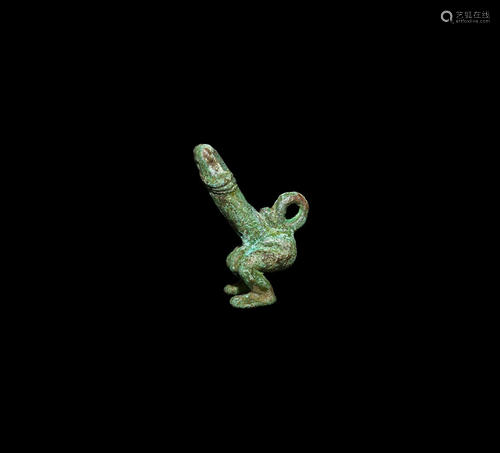 Roman Style Squatting Phallic Pendant