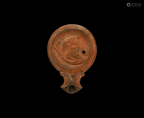 Grand Tour Roman Oil Lamp with Hercules