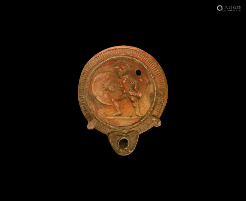 Grand Tour Roman Oil Lamp with Ajax Adva…