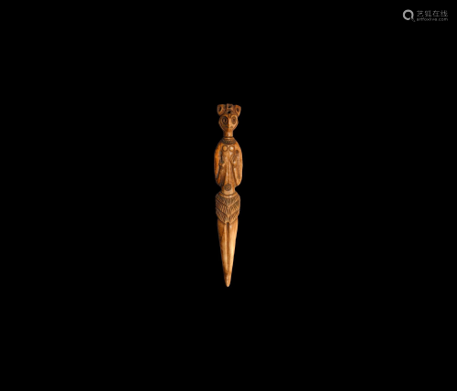 Western Asiatic Style Female Bone Figure