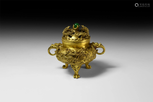 Chinese Gilt Incense Burner