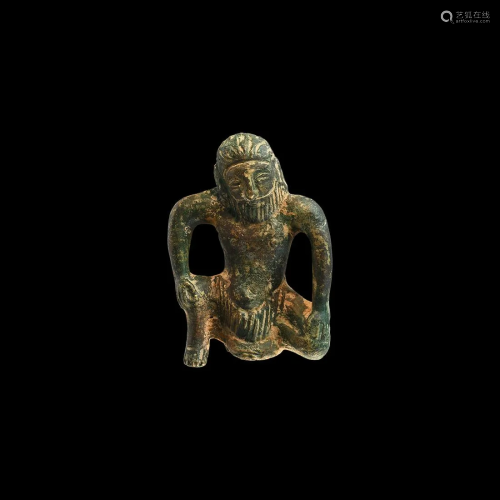 Gandharan Style Crouching Atlas Statuette
