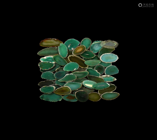 50 Green Agate Slice Mineral Specimens