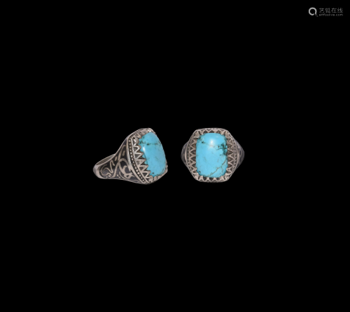Islamic Silver Ring with Turquoise