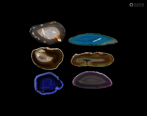 Cut and Polished Agate Slice Collection