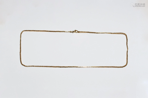 Heavy Gold Square Byzantine Chain Necklace