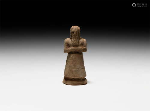 Western Asatic Style Terracotta Worshipper Figure